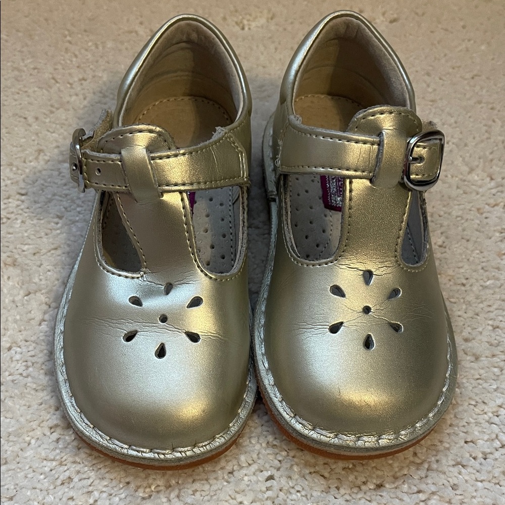 L'Amour Metallic Kids Dress Shoes with Buckle